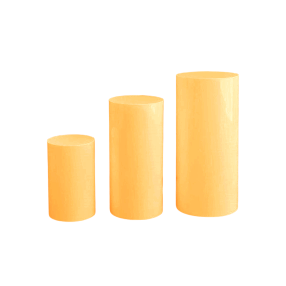 Cylinder Acrylic Pedestal (Yellow)