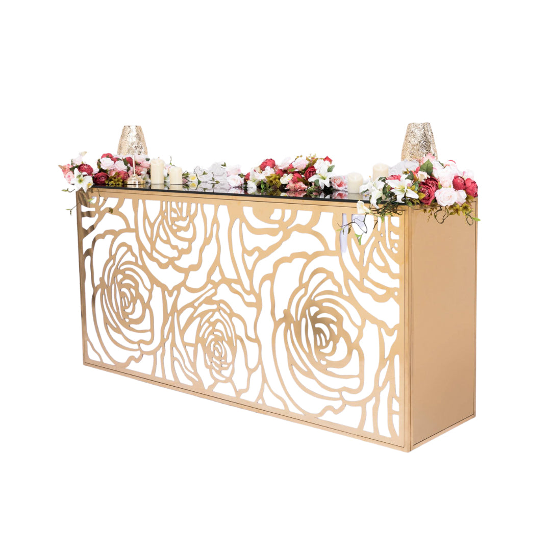 Red Roses Counter Roses Bar Counter – LUX EVENT RENTALS