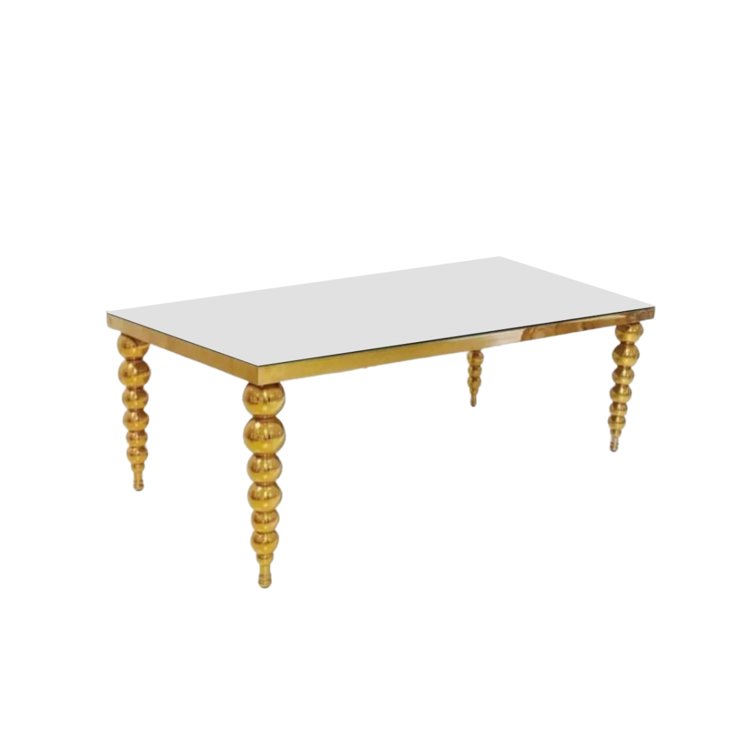 Allure Rectangular Table (Gold)